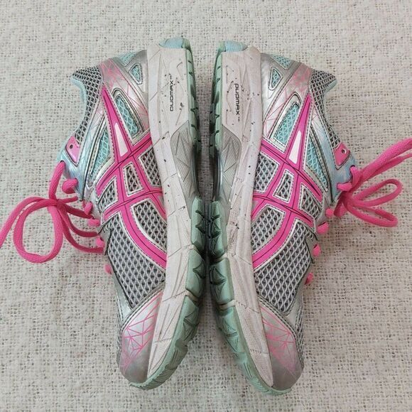 ASICS GT-1000 3 Road-Running Shoes - Women's Size 8 Aqua, Silver And Hot… - Picture 4 of 8